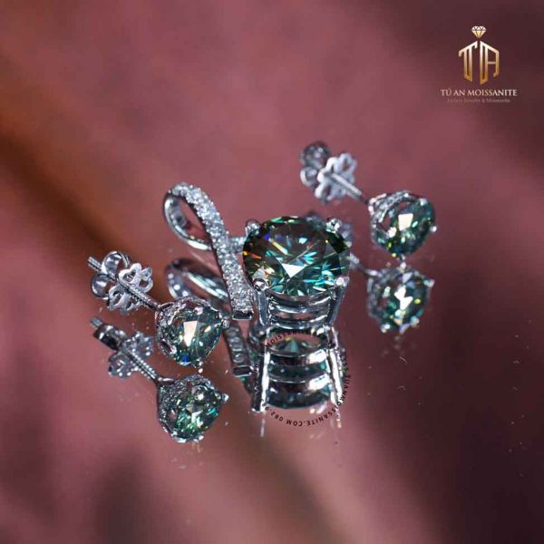 bộ trang sức kim cương nhân tạo cao cấp 1003 tú an jewelry