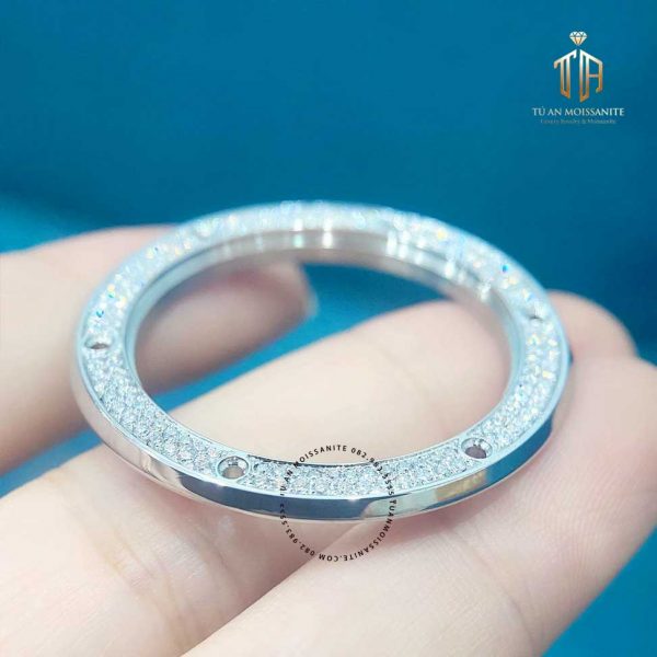 đồng hồ rolex đính kim cương nhân tạo moissanite w1011 tú an jewelry