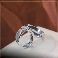 nhẫn cưới kim cương nhân tạo cao cấp TAJ NC1183 TÚ AN JEWELRY