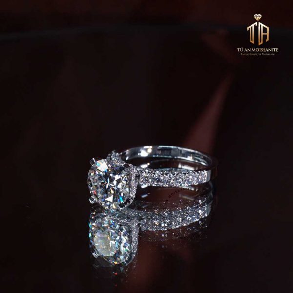 nhẫn nữ kim cương nhân tạo cao cấp moissanite n1190 tú an jewelry