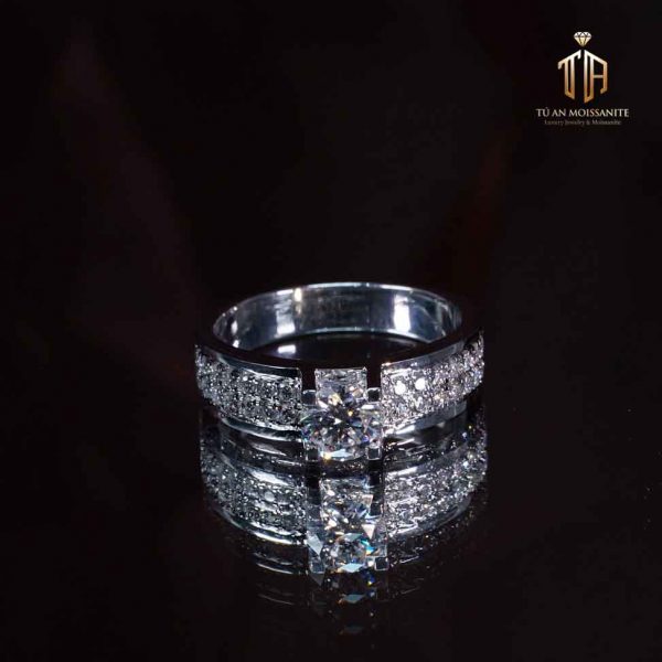 nhẫn nữ kim cương nhân tạo cao cấp moissnaite n1171 tú an jewelry