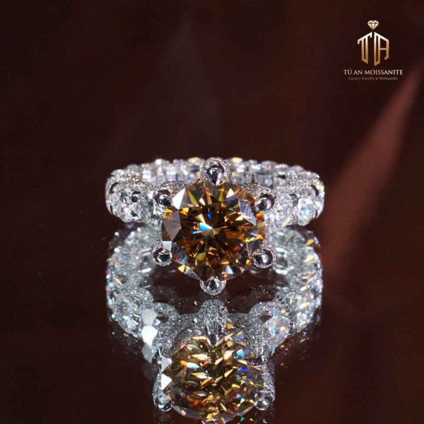 nhẫn nữ kim cương nhân tạo cao cấp n1174 tú an moissanite