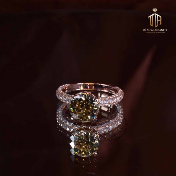 nhẫn nữ kim cương nhân tạo cao cấp n1180 tú an moissanite