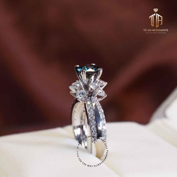 nhẫn nữ kim cương nhân tạo cao cấp n1193 tú an moissanite