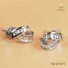 bông tai kim cương nhân tạo moissanite cao cấp